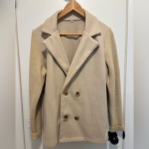Beige Sweater Blazer
